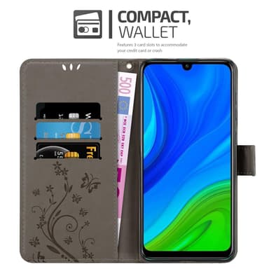 Huawei P SMART 2020 Plånboksfodral Skal (Grå)