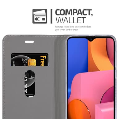 Samsung Galaxy A20s Plånboksfodral Skal (Grå)