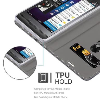 Blackberry Z10 Plånboksfodral Skal (Blå)