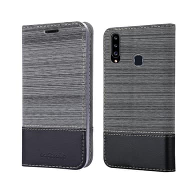 Samsung Galaxy A20s Plånboksfodral Skal (Grå)