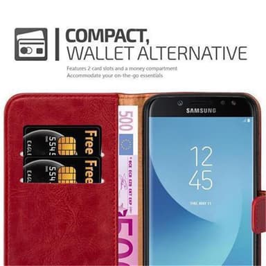 Samsung Galaxy J7 2017 Plånboksfodral Skal (Röd)