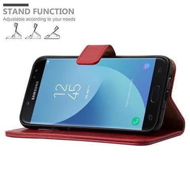 Samsung Galaxy J7 2017 Plånboksfodral Skal (Röd)