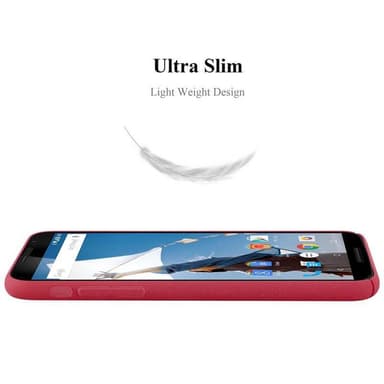 Motorola Google NEXUS 6 Skal Fodral Case (Röd)