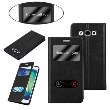 Samsung Galaxy A7 2015 Plånboksfodral Skal (Svart)