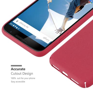 Motorola Google NEXUS 6 Skal Fodral Case (Röd)