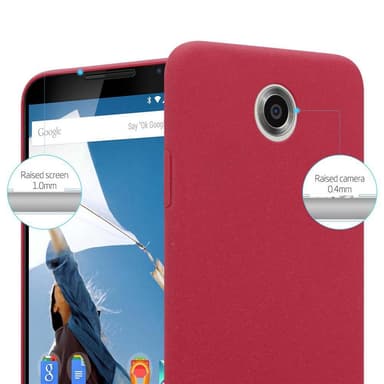 Motorola Google NEXUS 6 Skal Fodral Case (Röd)
