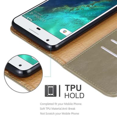 Google PIXEL Plånboksfodral Skal (Brun)