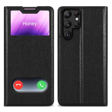 Samsung Galaxy S22 ULTRA Plånboksfodral Skal (Svart)