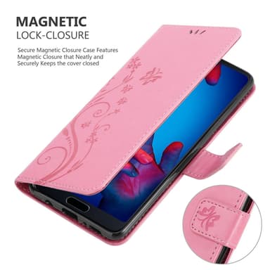Huawei P20 Plånboksfodral Skal (Rosa)