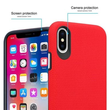 iPhone X / XS Skal Fodral Case (Röd)