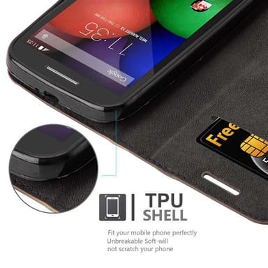 Motorola MOTO E1 Skal Fodral Case (Brun)
