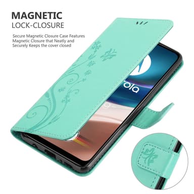 Motorola MOTO G42 Plånboksfodral Skal (Turkos)