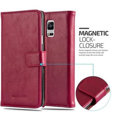 Samsung Galaxy NOTE 4 Plånboksfodral Skal (Röd)