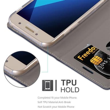 Samsung Galaxy A3 2017 Plånboksfodral Skal (Blå)