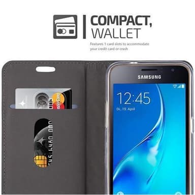 Samsung Galaxy J1 2016 Plånboksfodral Skal (Grå)