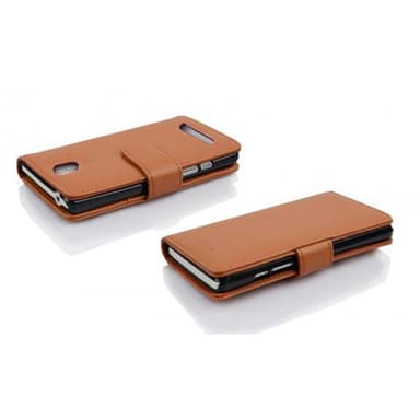 Skal HTC Desire 500 Plånboksfodral (Brun)