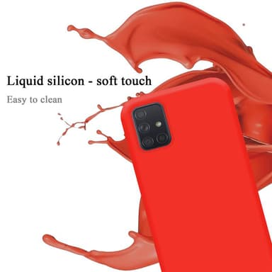 Samsung Galaxy A71 4G Skal Fodral Case (Röd)