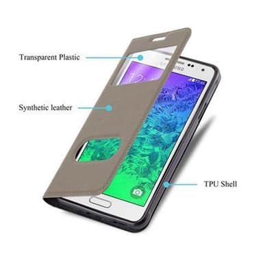 Samsung Galaxy ALPHA Plånboksfodral Skal (Brun)