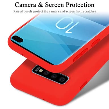 Samsung Galaxy S10 PLUS Skal Fodral Case (Röd)