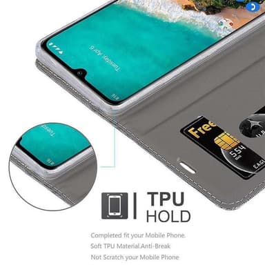Xiaomi Mi CC9 Plånboksfodral Skal (Grå)