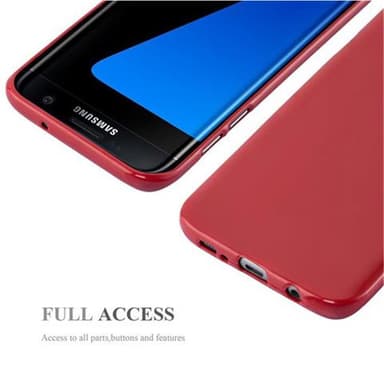Samsung Galaxy S7 EDGE Skal Fodral Case (Röd)