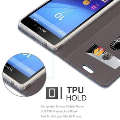 Sony Xperia M4 AQUA Plånboksfodral Skal (Blå)