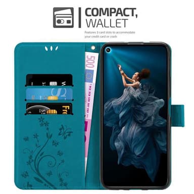 Honor 20 PRO Plånboksfodral Skal (Blå)