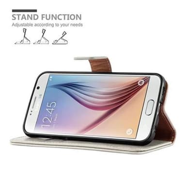 Samsung Galaxy S6 Plånboksfodral Skal (Brun)