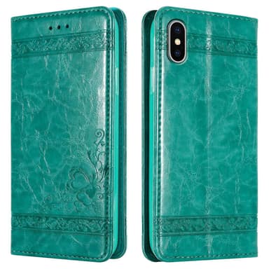 iPhone XS MAX Plånboksfodral Skal (Turkos)