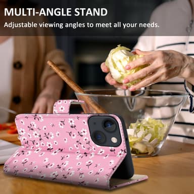 iPhone 13 MINI Plånboksfodral Skal (Rosa)