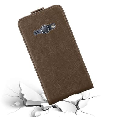 Samsung Galaxy J1 2016 Flipfodral Skal (Brun)