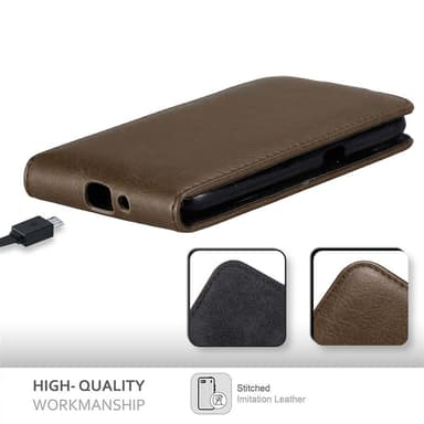 Samsung Galaxy J1 2016 Flipfodral Skal (Brun)