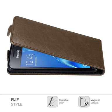 Samsung Galaxy J1 2016 Flipfodral Skal (Brun)