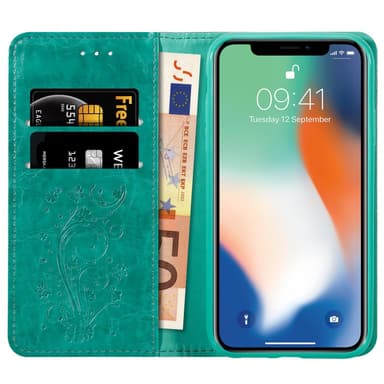 iPhone XS MAX Plånboksfodral Skal (Turkos)