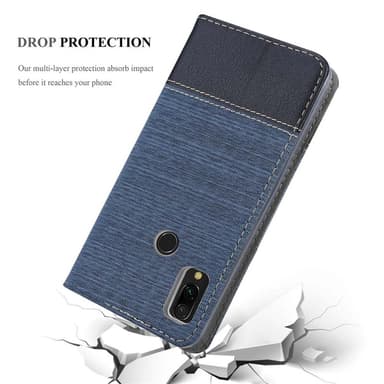 Xiaomi RedMi 7 Plånboksfodral Skal (Blå)