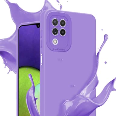 Samsung Galaxy A22 4G Skal Fodral Case (Lila)