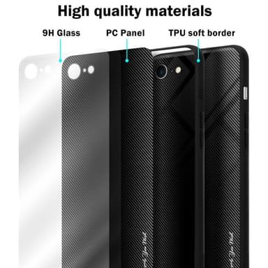 iPhone 7 / 7S / 8 / SE 2020 Skal Fodral Case (Svart)