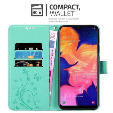 Samsung Galaxy A10 / M10 Plånboksfodral Skal (Turkos)