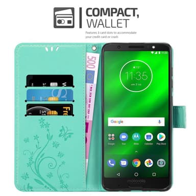 Motorola MOTO G6 PLUS Plånboksfodral Skal (Turkos)