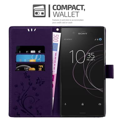 Sony Xperia XZ1 Plånboksfodral Skal (Lila)