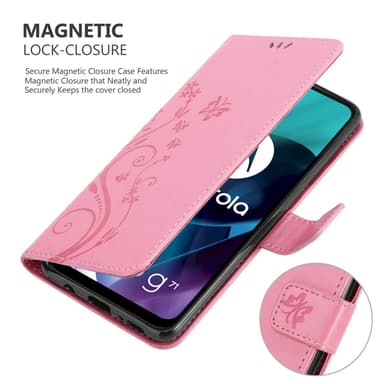 Motorola MOTO G71 5G Plånboksfodral Skal (Rosa)