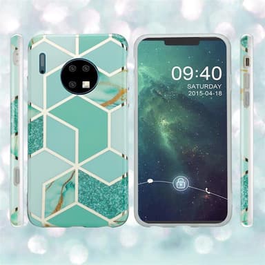 Huawei MATE 30 Plånboksfodral Skal (Grön)