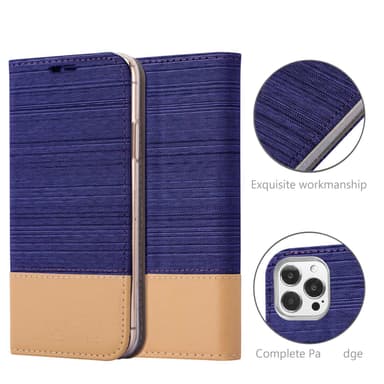 iPhone 13 PRO Plånboksfodral Skal (Blå)