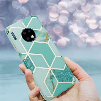 Huawei MATE 30 Plånboksfodral Skal (Grön)