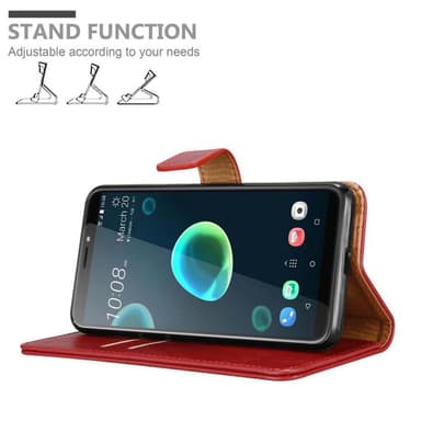 HTC Desire 12 PLUS Plånboksfodral Skal (Röd)