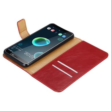 HTC Desire 12 PLUS Plånboksfodral Skal (Röd)
