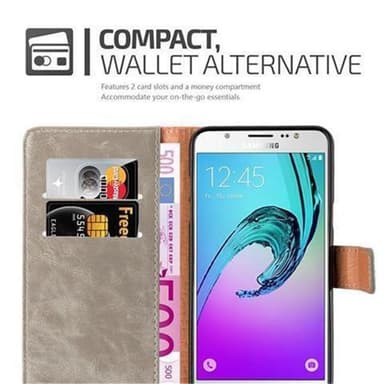 Samsung Galaxy J7 2016 Plånboksfodral Skal (Brun)
