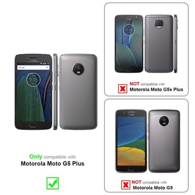 Skal Motorola MOTO G5 PLUS Fodral Case (Svart)