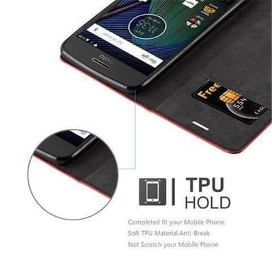 Motorola MOTO G5 PLUS Skal Fodral Case (Röd)