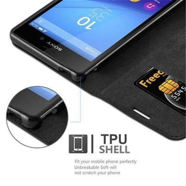 Sony Xperia M4 AQUA Skal Fodral Case (Svart)